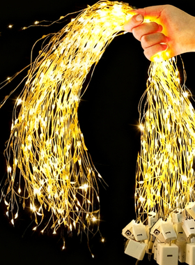 LED花艺灯串装饰圆形生日水果鲜花礼盒花束包装配饰电池款氛围灯