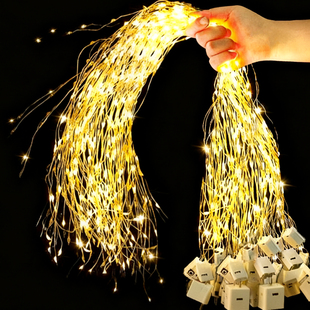 LED花艺灯串装饰圆形生日水果鲜花礼盒花束包装配饰电池款氛围灯