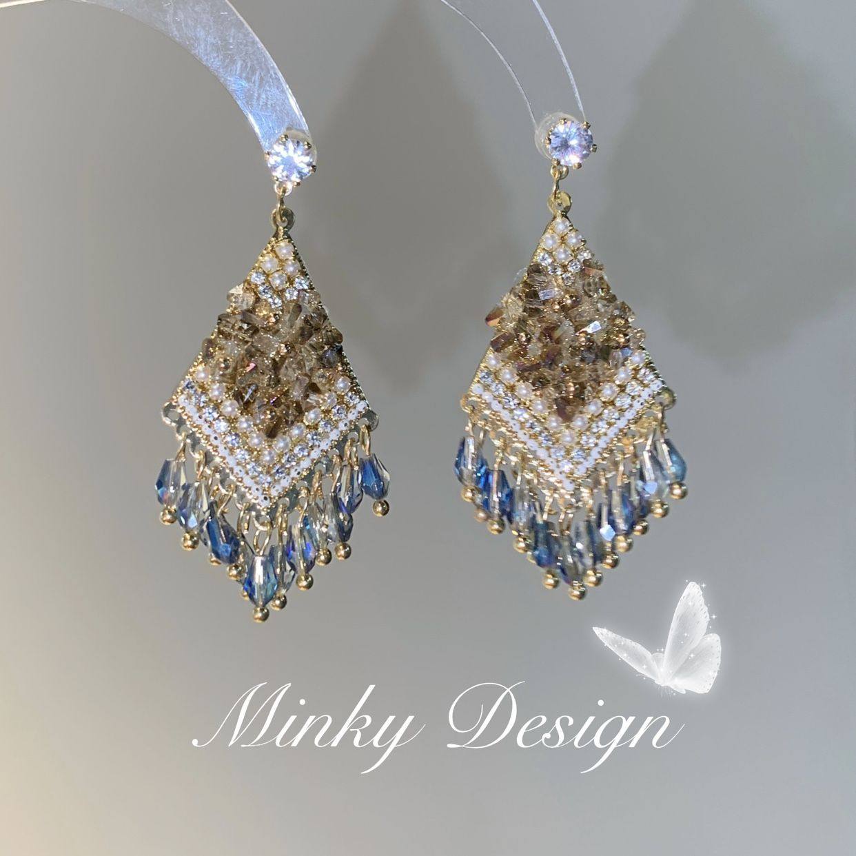 「洛神羽翼」波西米亚风复古耳环蚊香盘耳夹无耳洞美拉德棕色耳饰,饰品/流行首饰/时尚饰品新,耳夹,淘宝优惠券,粉丝福利购,淘宝优惠卷