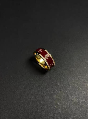 Vintage古著 【red cross】戒指小众设计高级感百搭指戒