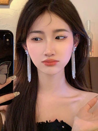 耳骨夹无耳洞女耳夹流苏长款耳挂轻奢小众设计耳环高级感气质耳饰