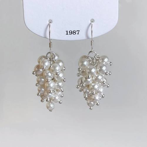 「一串葡萄」耳钩韩系原创耳环夏季夸张耳钉耳饰设计风小众法式