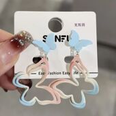 趣味镂空蝴蝶耳夹甜美多巴胺春夏时尚 气质小众耳环新款 无耳洞耳饰