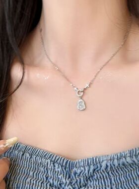 冰清玉洁~清冷葫芦锆石项链女轻奢小众设计锁骨链2025新中式颈链