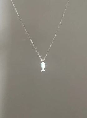 轻奢小众ins气质简约小鱼项链