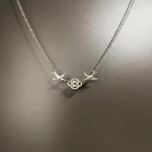 Fanxiya necklaces 范西娅 双飞鸟燕子吊坠项链精致独特个性颈链