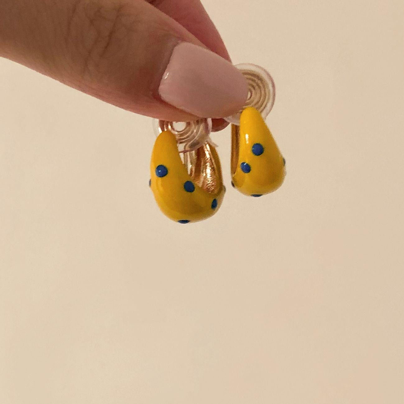 高质感!多巴波点滴油半圈耳环女气质时尚设计感C圈蚊香盘无痛耳夹