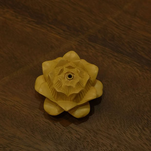 黄杨木莲花香插香座香托香炉线香盘香家用室内仿古沉香香薰炉小众