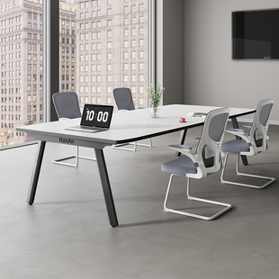 会议桌长桌长方形办公室桌椅组合简约现代简易工作台小型洽谈桌