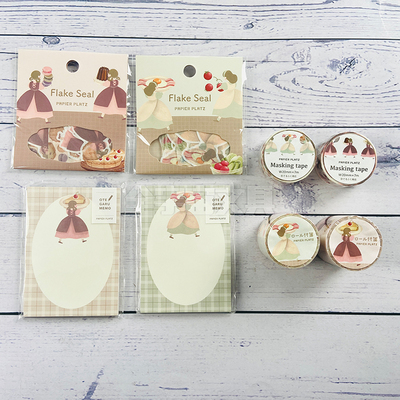 【20%off】日本papier platz合作terufuku早餐甜点贴纸便签本胶带