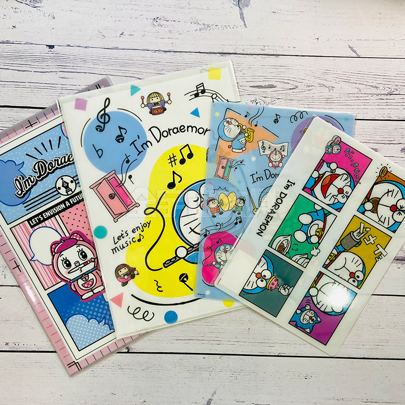 日本CRUX哆啦A梦限定技能合集A4单层文件夹垫板