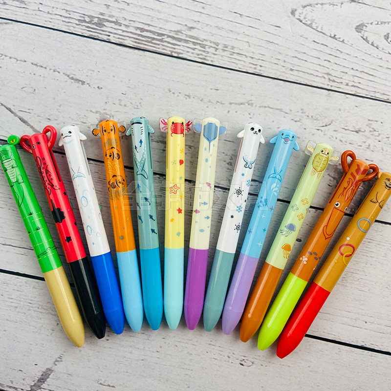 【40%off】日本sakamoto海洋动物限定耳朵笔黑红双色圆珠笔0.7mm