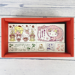 日本beverly马年三丽鸥家族kitty限定新年美乐蒂布丁狗大耳狗印章