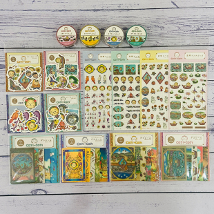 日本古川纸工cojicoji联名限定童话世界贴纸贴纸包胶带 10%off