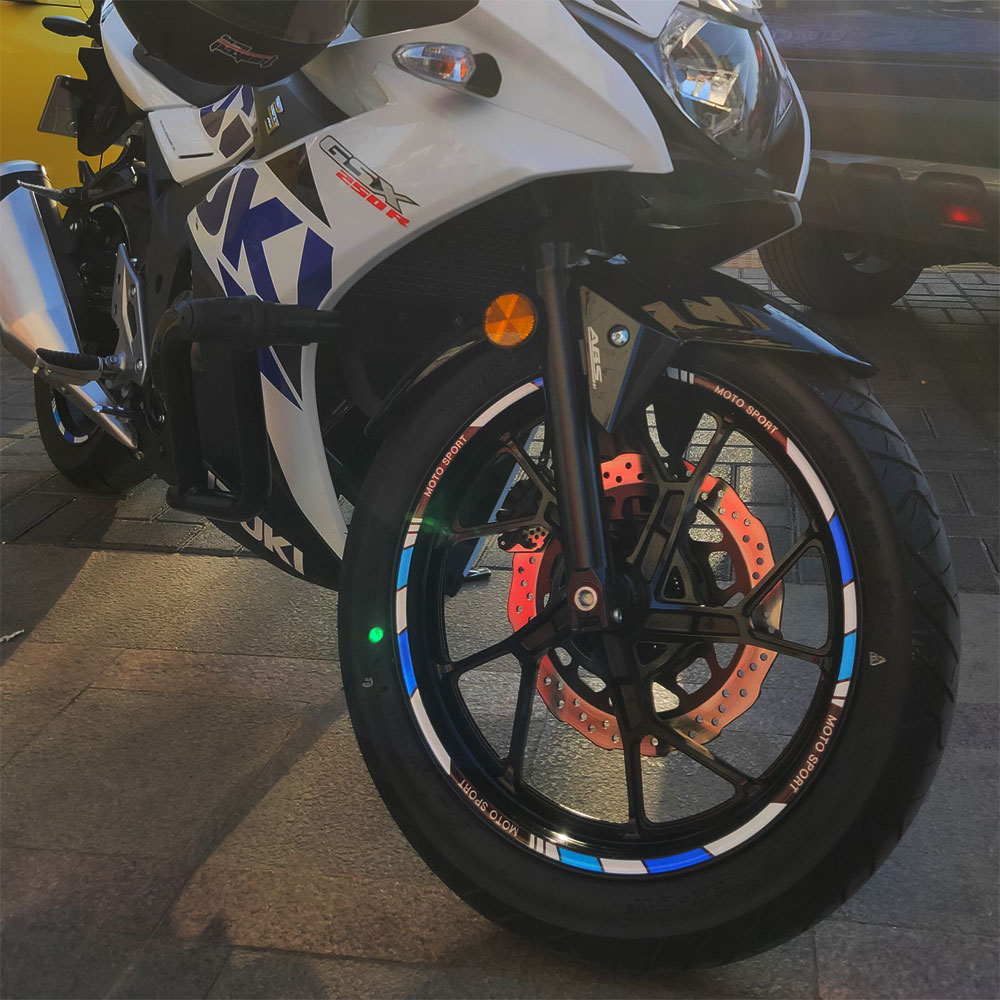 GSX250R摩托车轮毂贴反光圈贴花DL250轮圈贴膜极客飒155改装贴纸