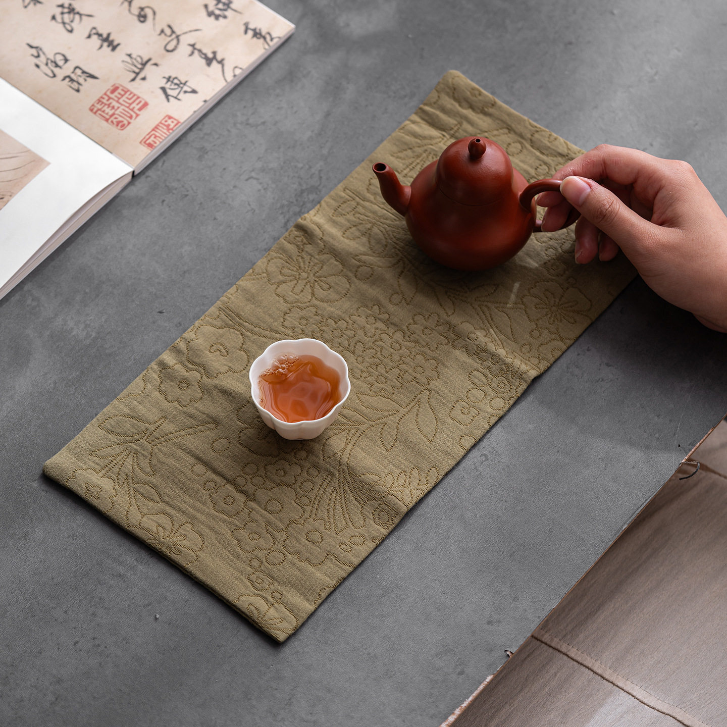 2025新款提花棉布吸水茶巾家用茶室高端茶桌垫布茶布小号养壶棉麻,餐饮具,茶巾,淘宝优惠券,粉丝福利购,淘宝优惠卷