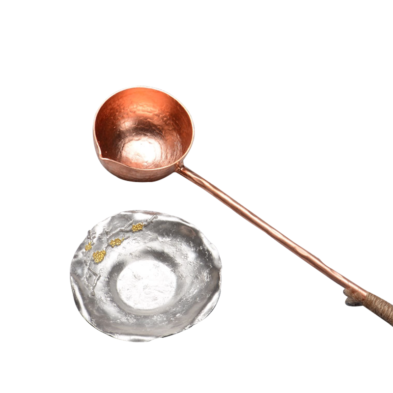 纯铜分茶器长柄分茶勺单只煮茶器功夫茶具围炉煮茶勺子茶道零配件