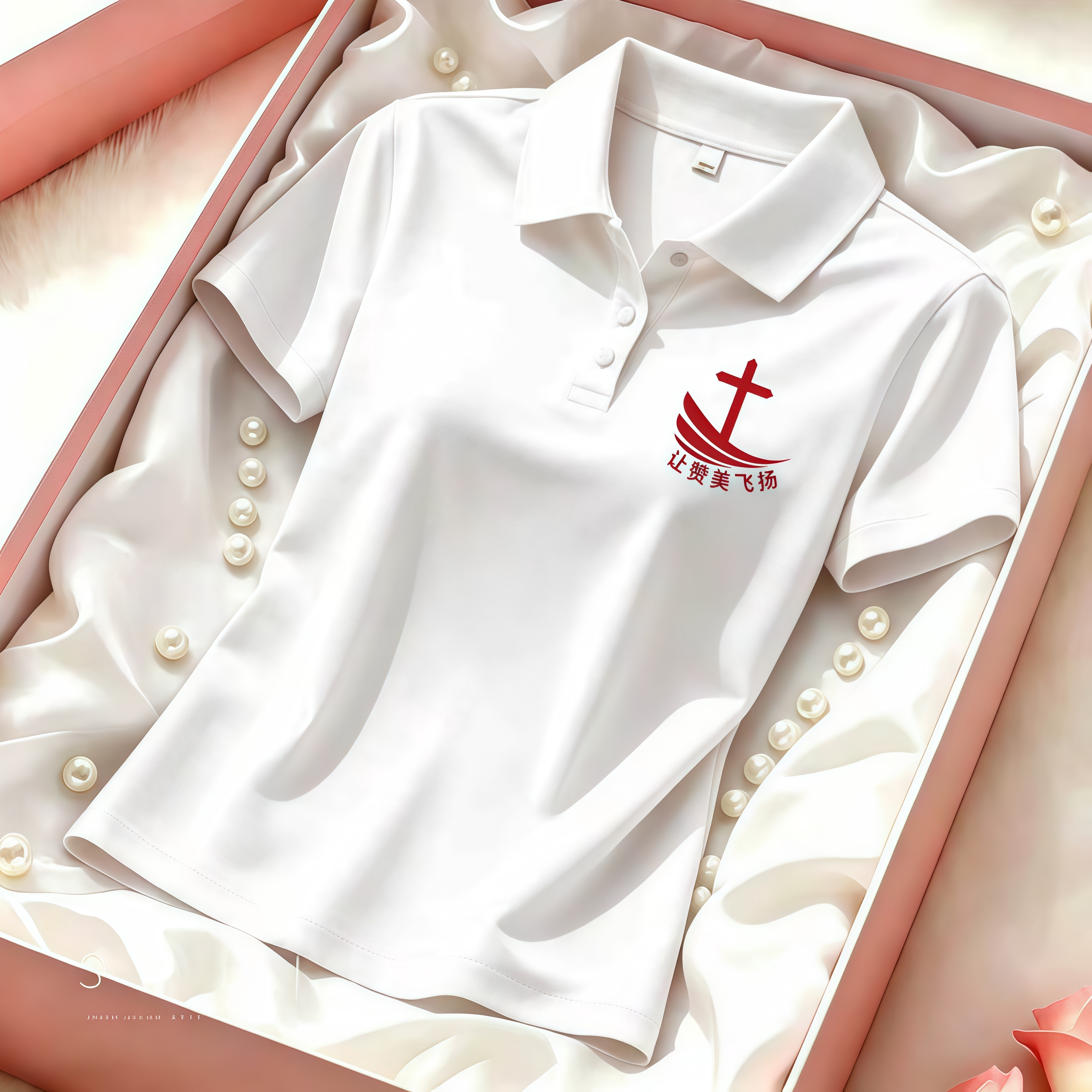 夏季翻领POLO衫行印花十字让POLO衫
