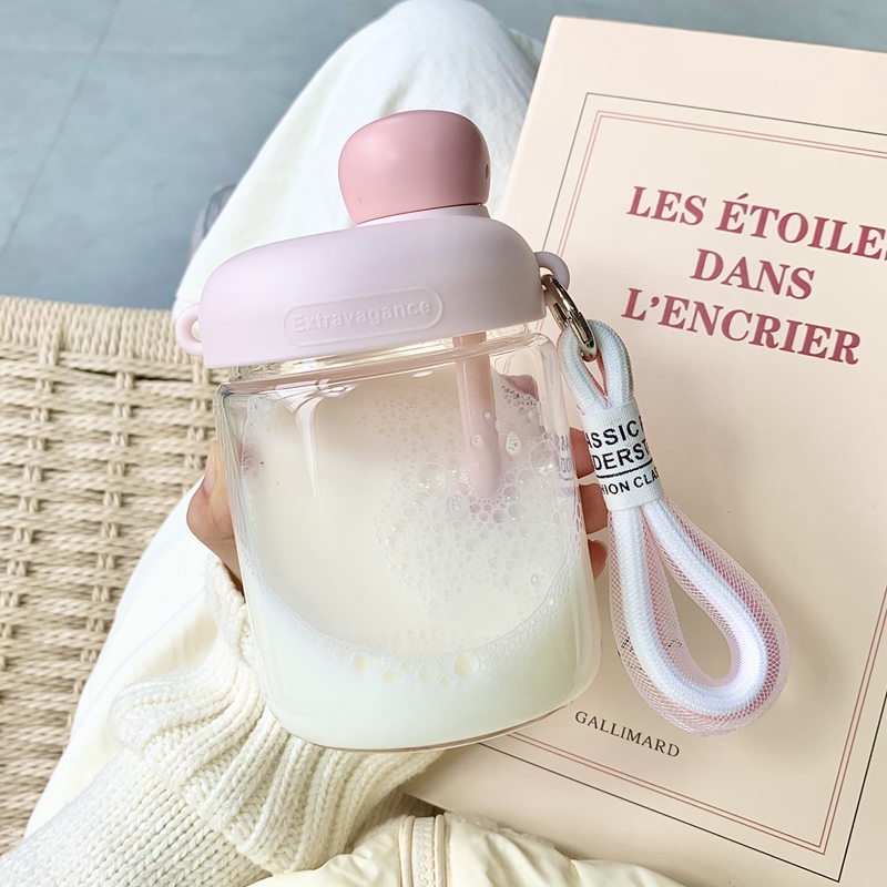 少女心吸管玻璃杯户外便携女生