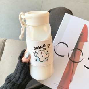 少女心可爱小狗玻璃杯2025新款女生牛奶咖啡杯学生家用隔热随手杯