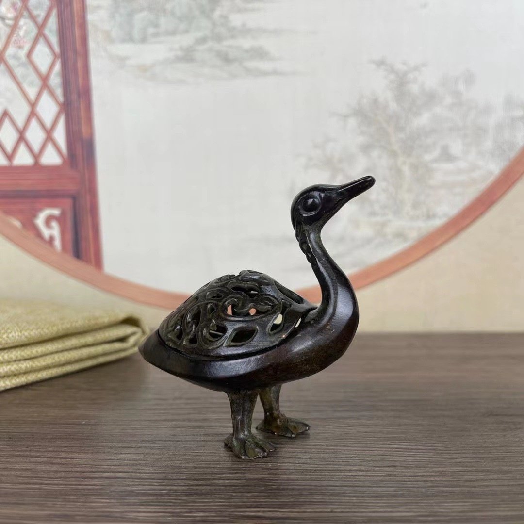 复古黄铜鸿雁炉桌面摆件凫形香炉仿古文玩工艺品鸭子香薰炉老铜器,金属材料及制品,其他金属制品,淘宝优惠券,粉丝福利购,淘宝优惠卷