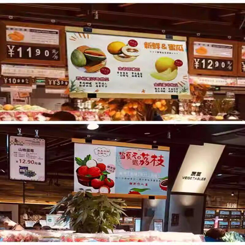 海报夹子吊旗悬挂美陈吊杆