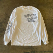 长袖 新款 宽松慵懒风上衣 高街潮牌字母印花T恤男女秋季 300克重磅