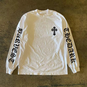 时尚 300克重磅 新款 印花休闲长袖 vintage设计感显瘦街头上衣 个性