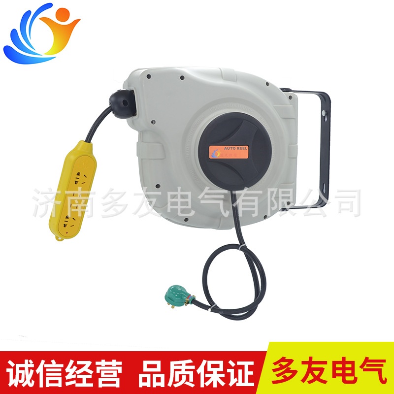 加大款自动伸缩电缆卷轴 4*2.5*25米供应济南多友加大款自动伸缩