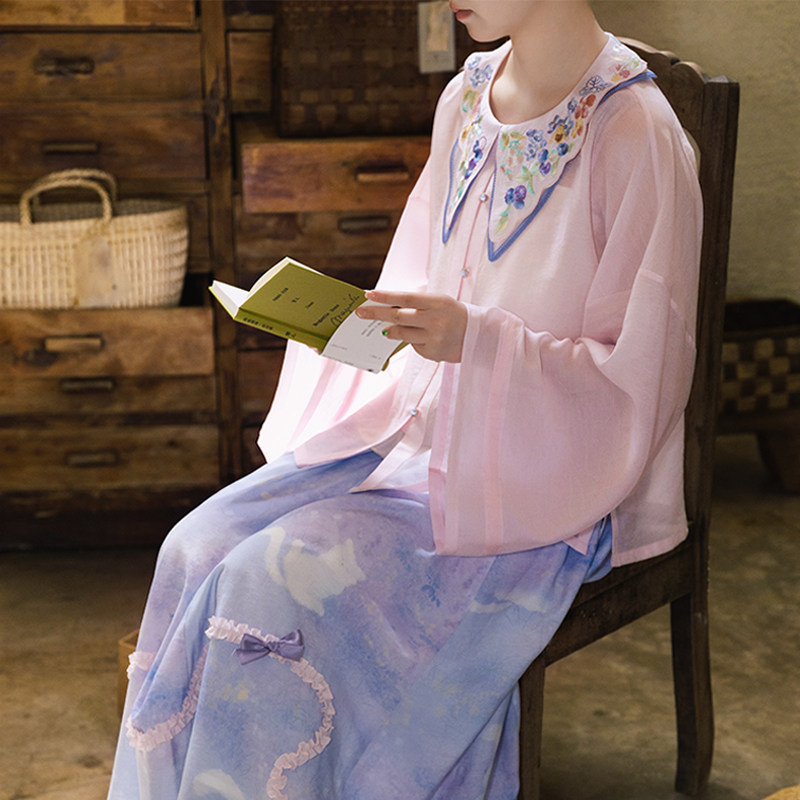 裳宫语【日日晴】改良汉服汉元素圆领衫松紧破裙2025春*售完不补,女装/女士精品,汉服套装,淘宝优惠券,粉丝福利购,淘宝优惠卷