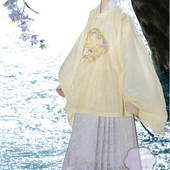 裳宫语千鸟笺明制刺绣汉服圆领大襟衫 补服交领衫 织金马面裙春秋