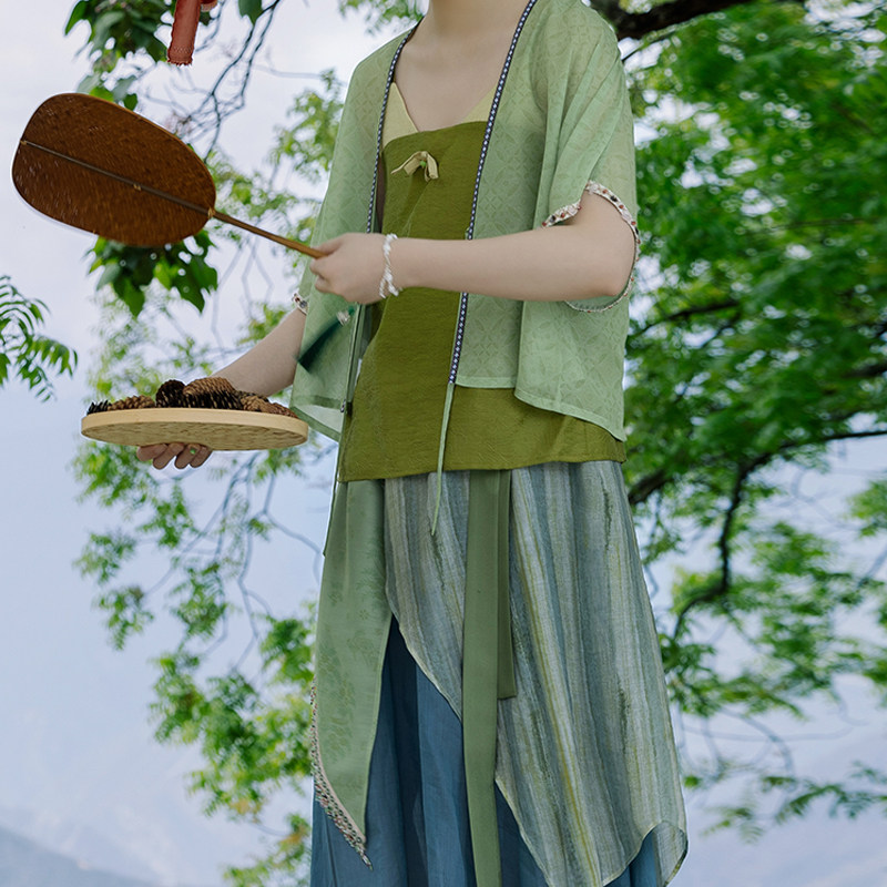 裳宫语【杏采儿】国风改良汉元素短衫苎麻半裙日常夏季*售完不补,女装/女士精品,汉服套装,淘宝优惠券,粉丝福利购,淘宝优惠卷