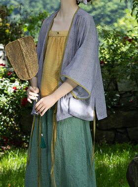 裳宫语【小囡儿】改良汉服汉元素复原风交领衫松紧裤2025夏