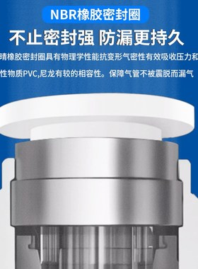 PC蓝色螺纹气管接头直通PC4-M5PC6PC8H-02PC12-3/4对接气动接头