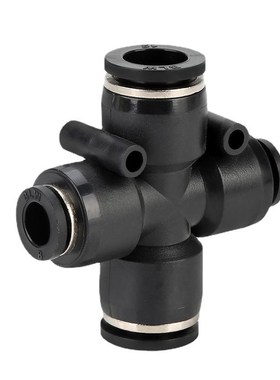 气动塑料四通ePZA黑白快插气管接头快速十字接头PZA-4/6/8/10/12