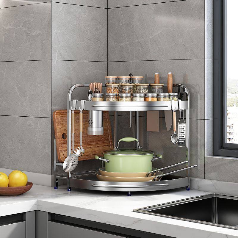 304不锈钢厨房转角置物架墙角三角多功能家用台面调料瓶置物架,厨房/烹饪用具,调料置物架,淘宝优惠券,粉丝福利购,淘宝优惠卷