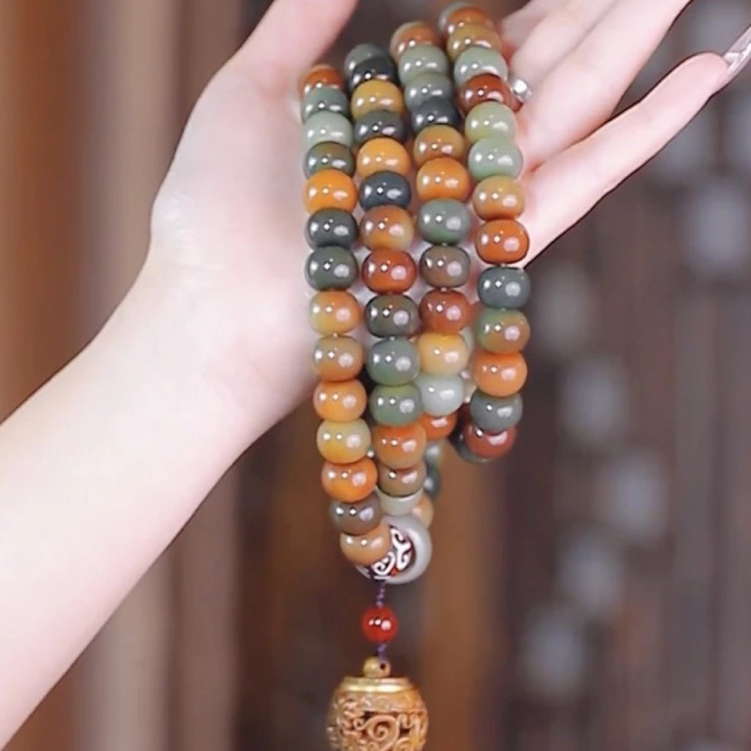 菩提子  敦煌问天108颗毛衣链菩提老料手串脖挂 文玩好物