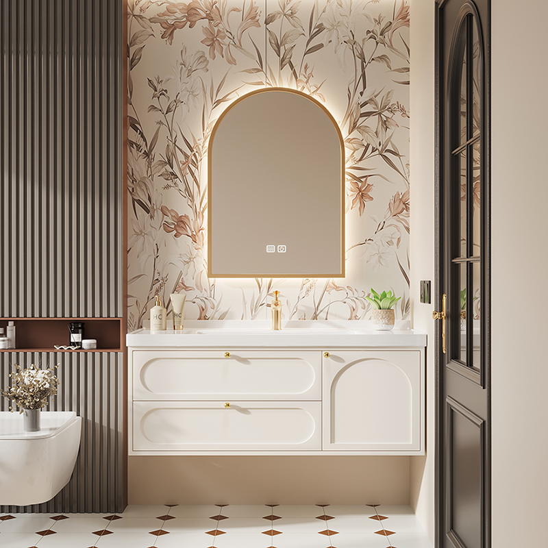 40进深陶瓷一体盆浴室柜组合超窄40cm小户型洗手盆柜洗脸盆洗漱台