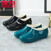 女士低帮防水鞋 加绒加棉防滑雨靴套鞋 时尚 回力雨鞋 款 外穿水鞋 胶鞋