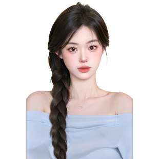 假发女辫子双马尾仿真发编发麻花长辫侧边低马尾新中式半扎假辫子