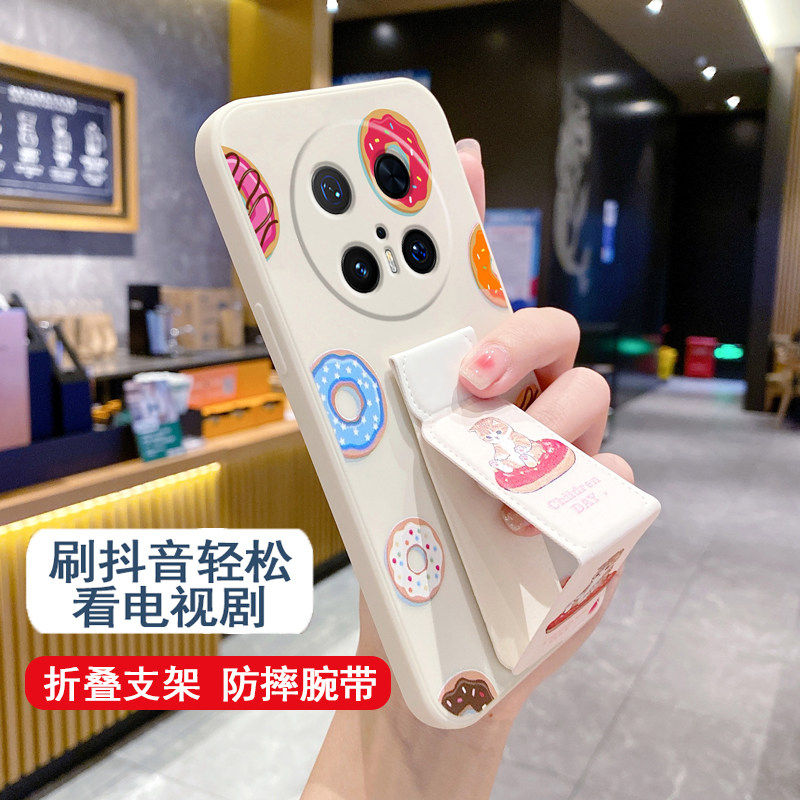 适用于华为Mate80手机壳新款70Pro+/mate60全包防摔50e磁吸车载支架40/mate30折叠腕带硅胶软套20甜甜圈猫咪