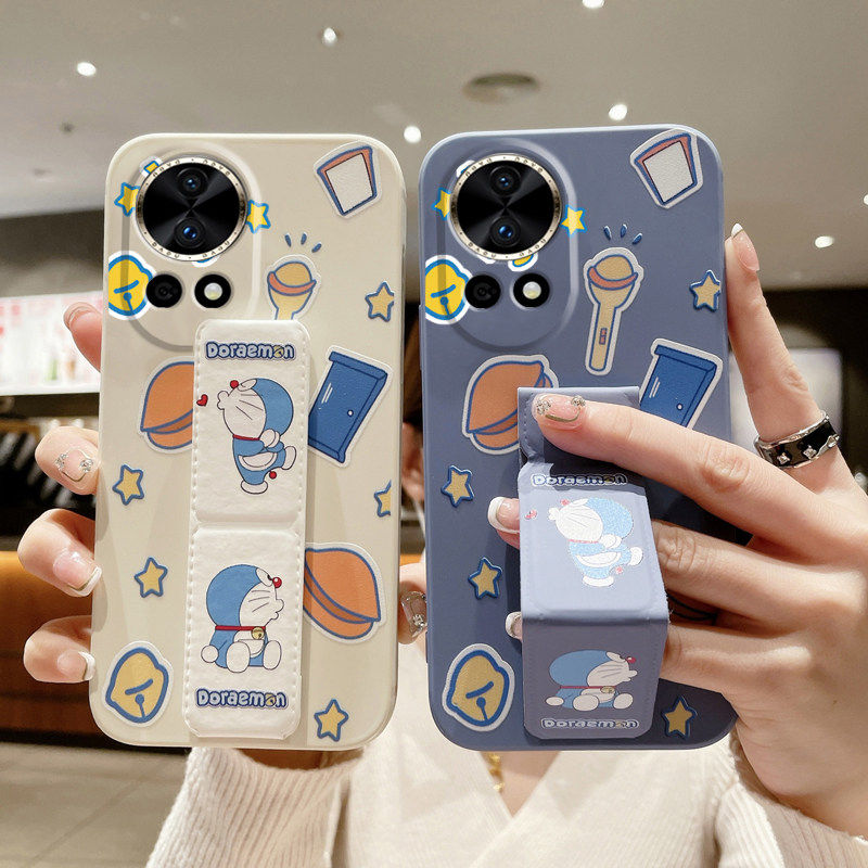 适用于华为Nova15Pro手机壳14活力版/13Pro/12Pro哆啦A梦11Ultra磁吸带支架Nova10/9硅胶8可折叠腕带7Pro软壳