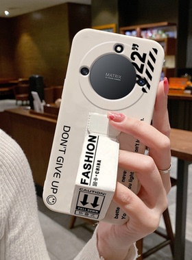 适用于荣耀X70i手机壳x60GT磁吸新款荣耀GTPro支架荣耀power防摔honorX50硅胶软壳潮牌折叠腕带X60个性款保护