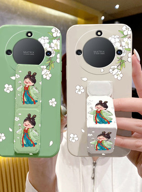 古风唐美人适用于荣耀X70手机壳新款X60gt/X50i磁吸腕带支架X40桌面支撑架荣耀Power中国风荣耀GTPro全包防摔