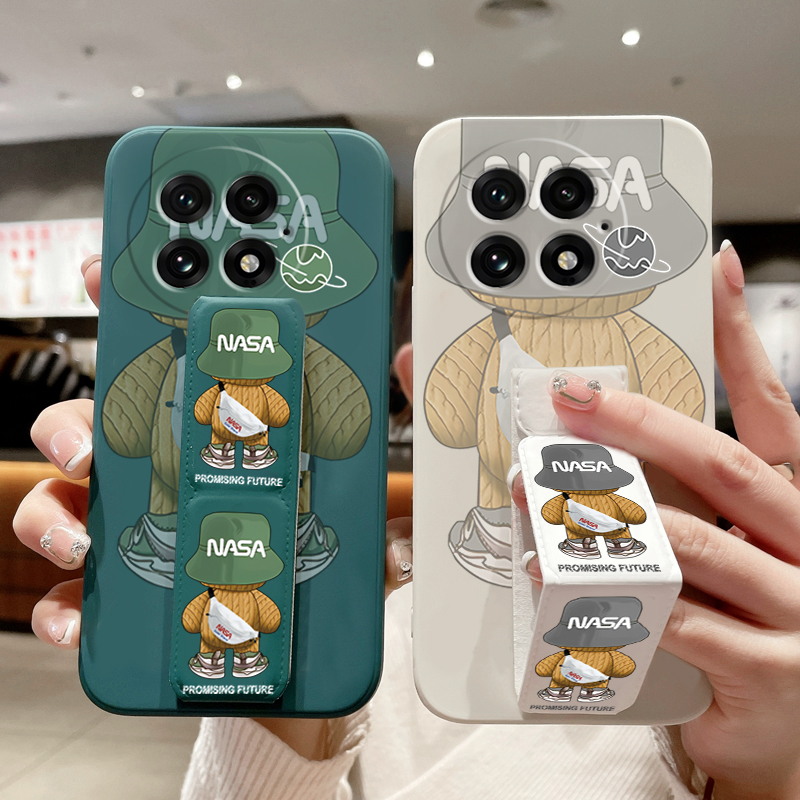 适用一加13T手机壳一加ACE5至尊版/竞速版背包熊ONEPLUS个性潮牌壳ACE3/12防摔折叠腕带车载磁吸支架全包软壳