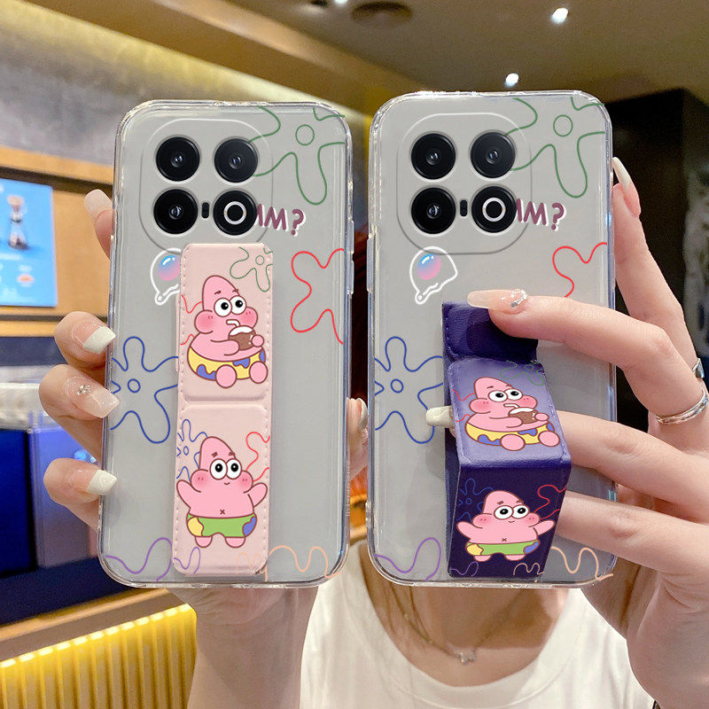 适用于iQOO15手机壳13/12Pro透明款NEO11/10Pro+防摔Z10turboPro桌面支撑架neo9横竖爱酷9磁吸折叠腕带派大星