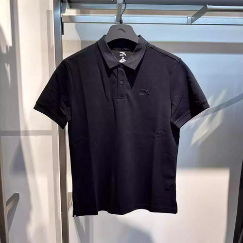 安踏大师POLO冰丝翻领短袖男士2夏季新款透气休闲上衣服152628116