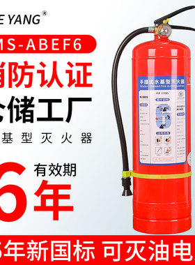 新国标MS/ABEF6水基灭火器商用仓储商铺工厂手提式水基3C认证器材