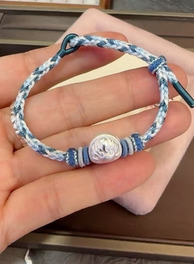 足银999 盗墓笔记张起灵吴邪黑瞎子纯银配件手工diy编绳情侣礼物