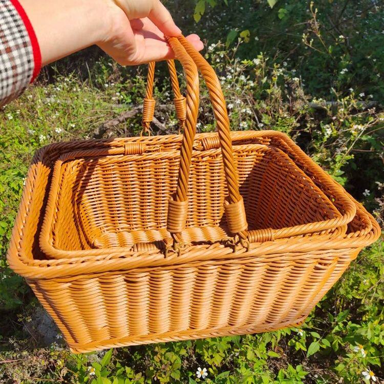 水果籃蔬菜筐野餐籃購物籃藤筐